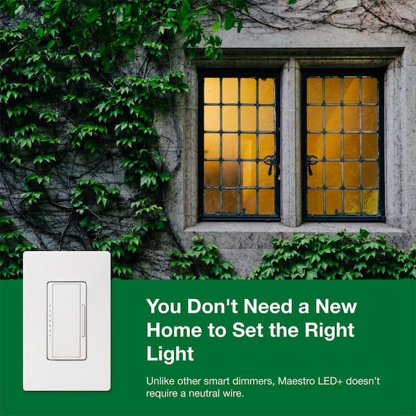 Lutron Maestro LED+ Dimmer Switch for Dimmable LED Bulbs, 150W