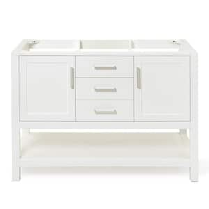 Bayhill 48 in. W x 21.5 in. D x 34.5 in. H Freestanding Bath Vanity Cabinet Only in White