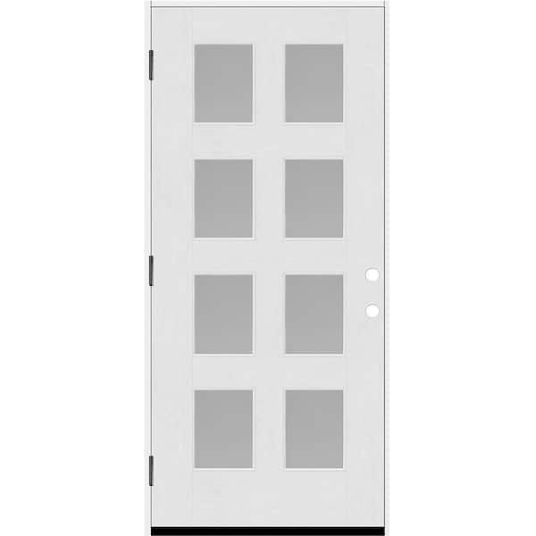 Regency 42 in. x 80 in. 8L Modern Clear Glass LHOS Unfinished Fiberglass Prehung Front Door w/4 in. Jamb