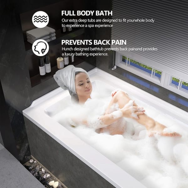 Zeafive Dor 54 in. x 32 in. Rectangular Acrylic Soaking Drop-In