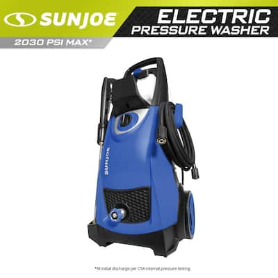 Sun Joe 2030 Max Psi 1.76 Gpm 14.5 Amp Electric Pressure Washer, Blue 