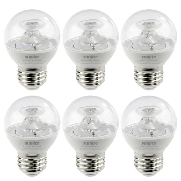 60-Watt Equivalent G16 Clear E26 Base LED Light Bulb 3000K (6-Pack)