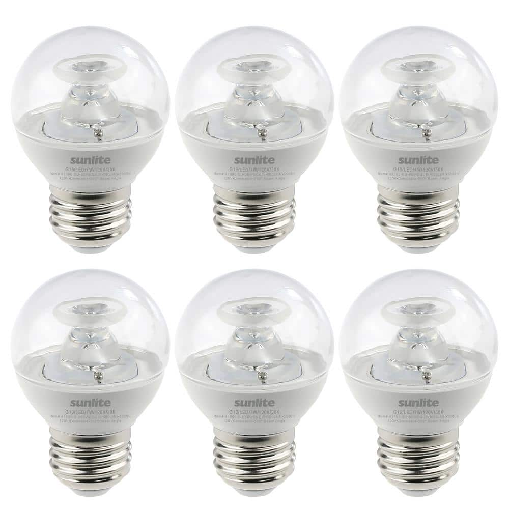 60-Watt Equivalent G16 Clear E26 Base LED Light Bulb 4000K (6-Pack) price history on PriceWatchPro
