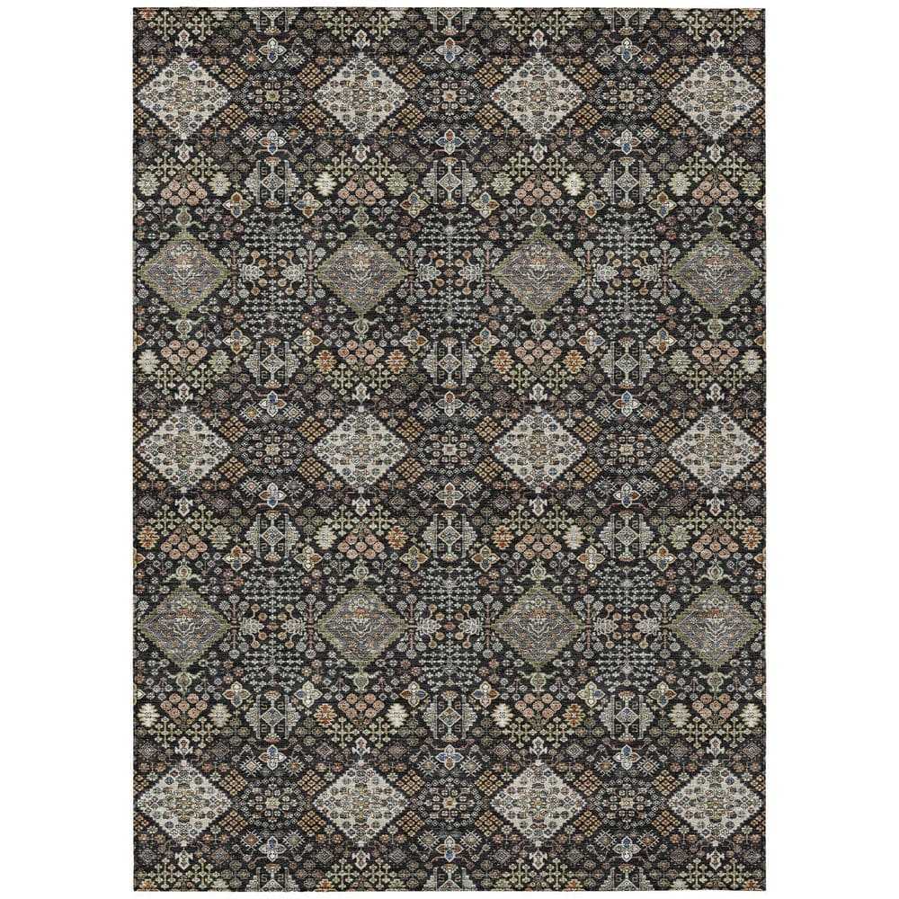 Chantille Machine Washable Indoor/Outdoor Abstract ACN2478 Black 8 ft. x 10 ft. Area Rug price history on PriceWatchPro