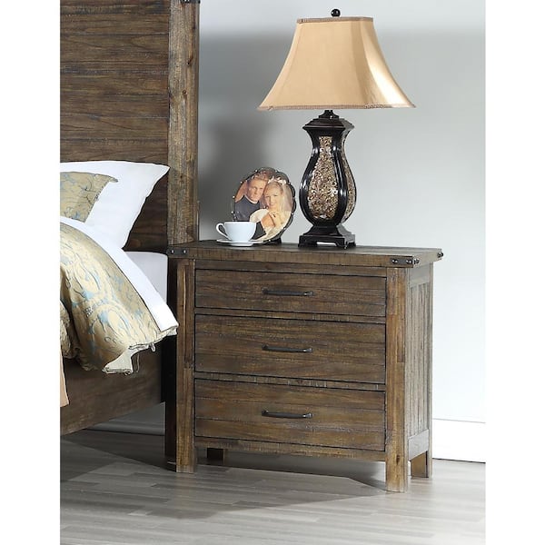 NEW CLASSIC HOME FURNISHINGS New Classic Furniture Galleon Walnut 3-drawer Nightstand