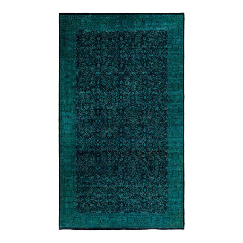 Overdyed Blue 10 ft. x 18 ft. Solid Wool Indoor Area Rug price history on PriceWatchPro