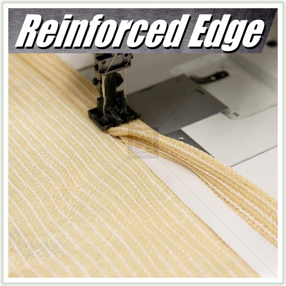 Beige 12 ft. Triangle Waterproof Sun Shade Sail with Installation Kit