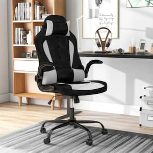 Adei Regular Black and White Breathable Mesh Gaming Chair With Pillow