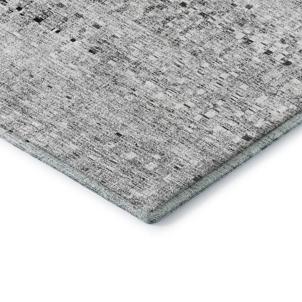 Mayfield Premium Machine Washable Abstract AMF2137 Gray 10 ft. x 14 ft. Area Rug