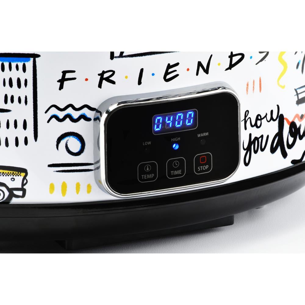Friends Themed 7-Quart White Digital Slow Cooker