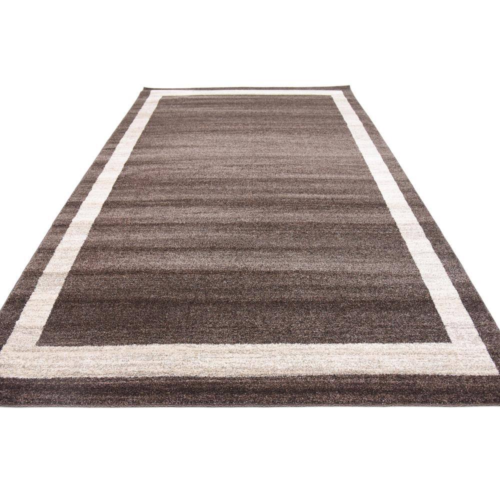 Brown/Ivory Tufted Easy-Care Synthetic Area Rug 6' x 9'