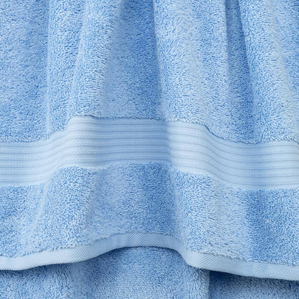 Sky Blue Turkish Cotton 6-Piece Bath Towel Set
