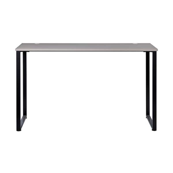 Hirsh 70.9 in. W x 30 in. D Black/Gray Elm Standing Height Open Desk for Commercial Office or Home Office
