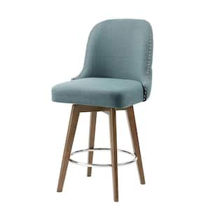 Heyes 25.5 in. Blue Wood Counter Stool