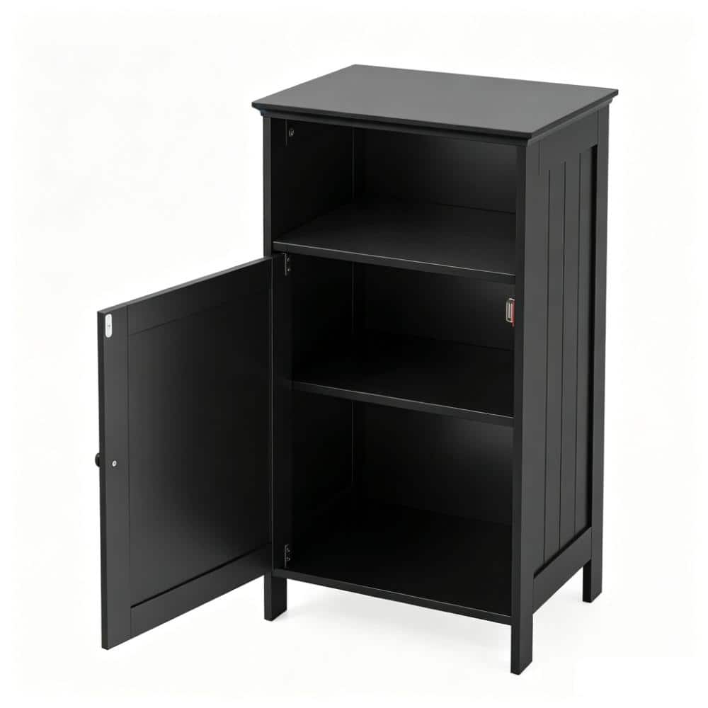16 in. W x27.5in. H Rectangular Black Surface Mount Medicine Cabinet without Mirror