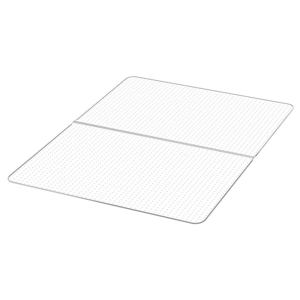 Chair Mat, 60 x 46 in. Office Chair Mat for Low Pile Carpeted Floors, Clear Floor Protector Rug, Rectangular White