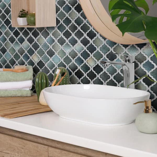 Hudson Tangier Stormy Night 12-3/8 in. x 12-1/2 in. Porcelain Mosaic Tile (11.0 sq. ft./Case)