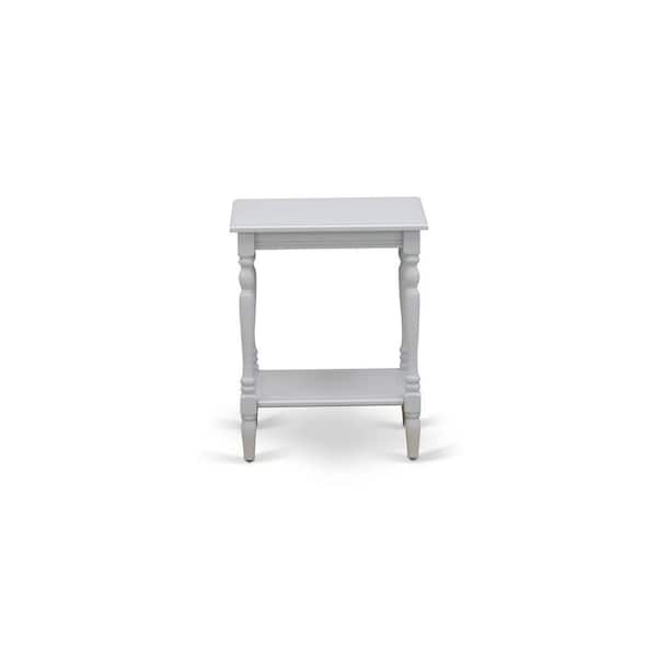 HOME IMPORTS EMPORIUM 16 in. x 20 in. Urban Gray Nightstand - Rectangle End Table Wood Laminate Top with Open Storage Shelf for Bedroom