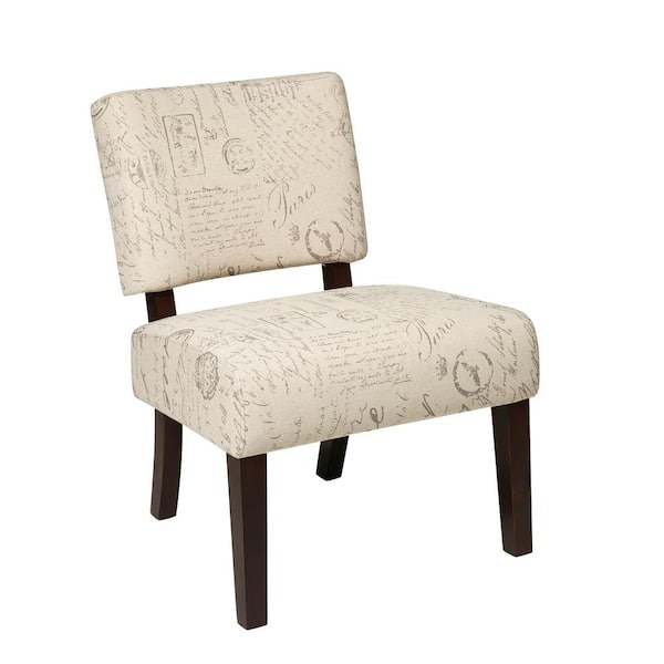 OSP Home Furnishings Jasmine Script Accent Chair