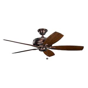 Terra 52 in. Indoor Oil Brushed Bronze Downrod Mount Ceiling Fan with Pull Chain