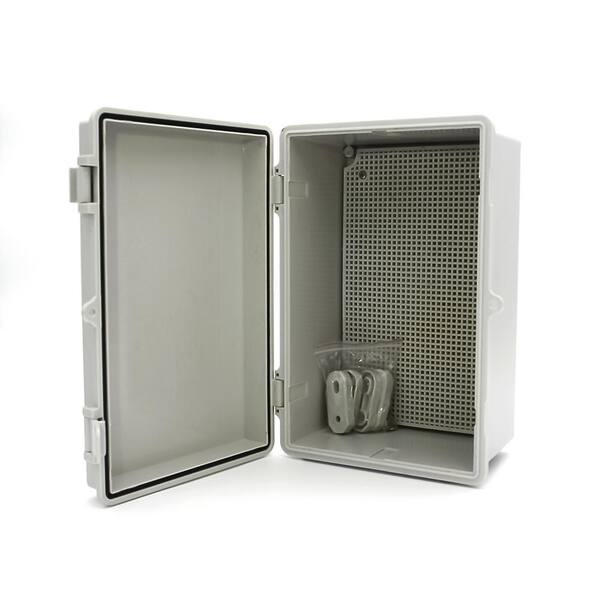 ABS Plastic Enclosure, IP66, 7 in. x 11 in. x 5 in., Honeycomb Bottom ...