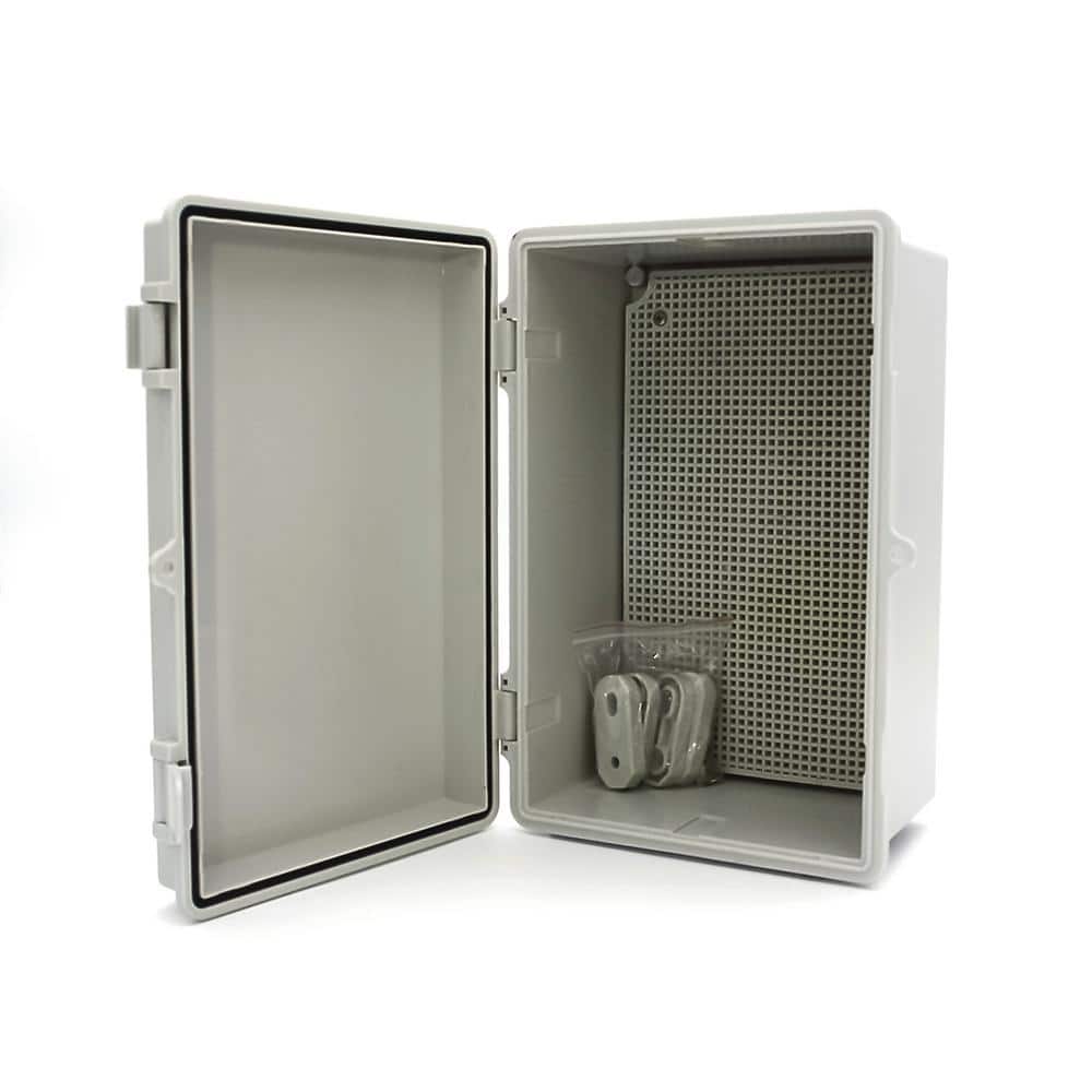 ABS Plastic Enclosure, IP66, 7 in. x 11 in. x 5 in., Honeycomb Bottom Plate