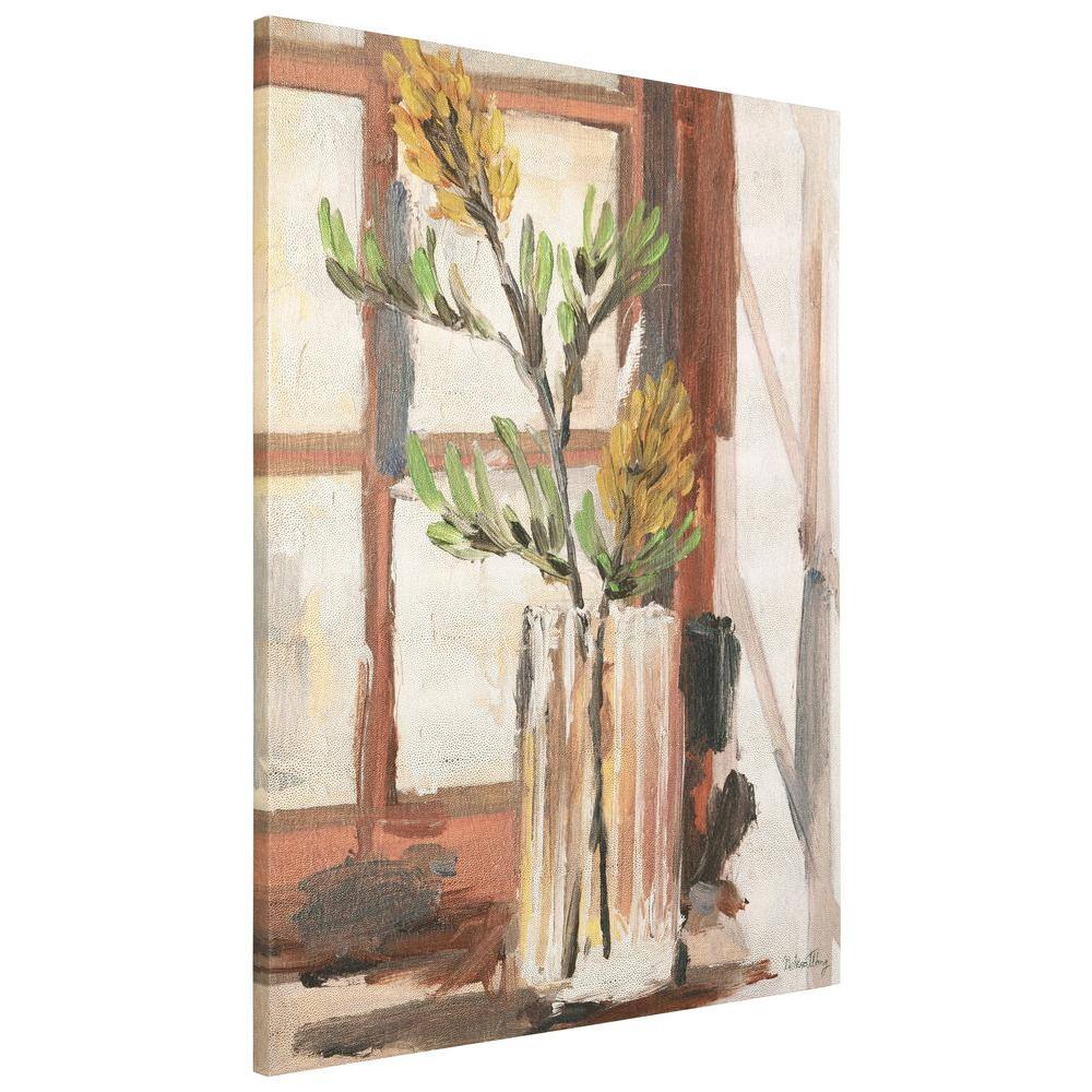 Timeless Serenity II Gold Metallic Shagreen Wrapped Canvas Wall Art