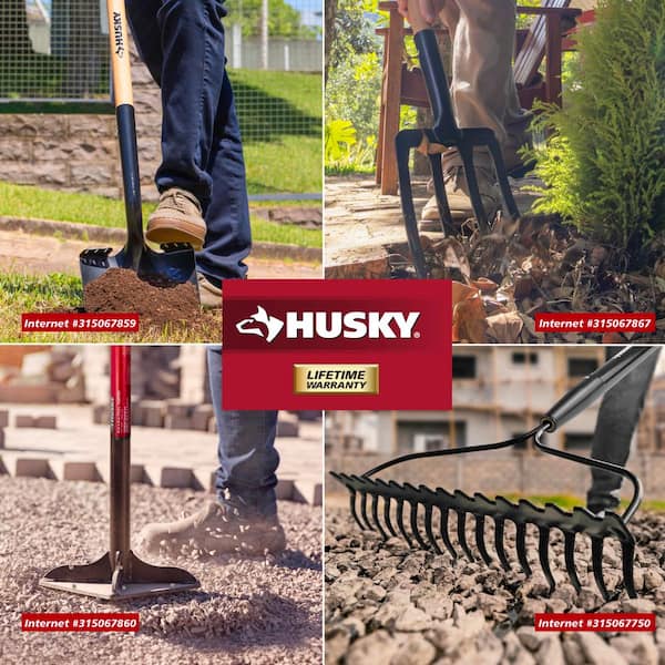 Husky 51 in. Steel Handle 8 in. x 8 in. Tamper 77335-949 - The
