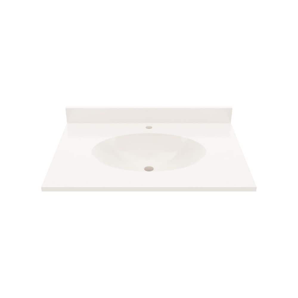 31'' Bisque Solid Surface Single Sink Vanity Top