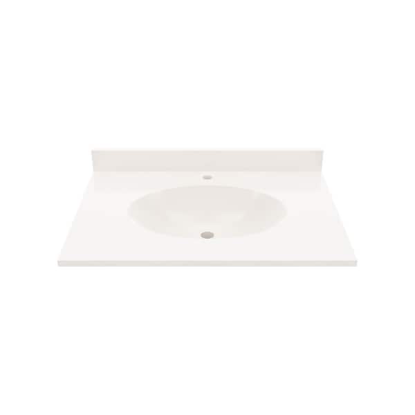 Chesapeake 31 in. W x 22.5 in. D Solid Surface Vanity Top with Sink in Bisque