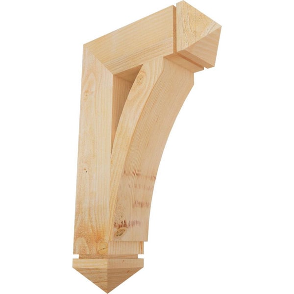 Ekena Millwork 6 in. x 32 in. x 20 in. Douglas Fir Thorton Arts and Crafts Rough Sawn Bracket