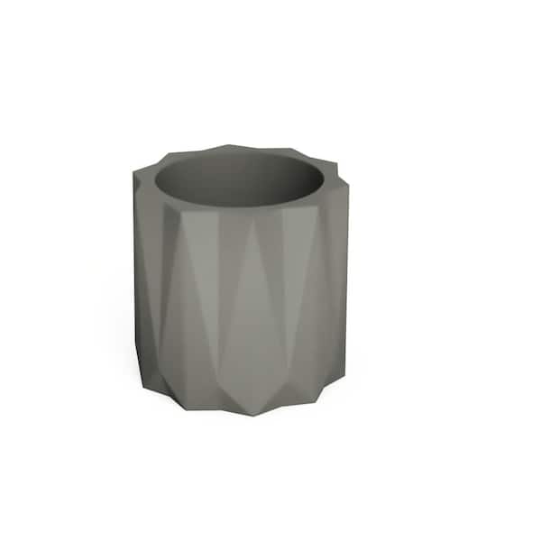 Unbranded 3 in. Gray Concrete Decapot Planter