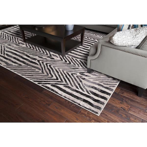 Lara Dancing Ivory 8 ft. x 11 ft. Stripes Area Rug