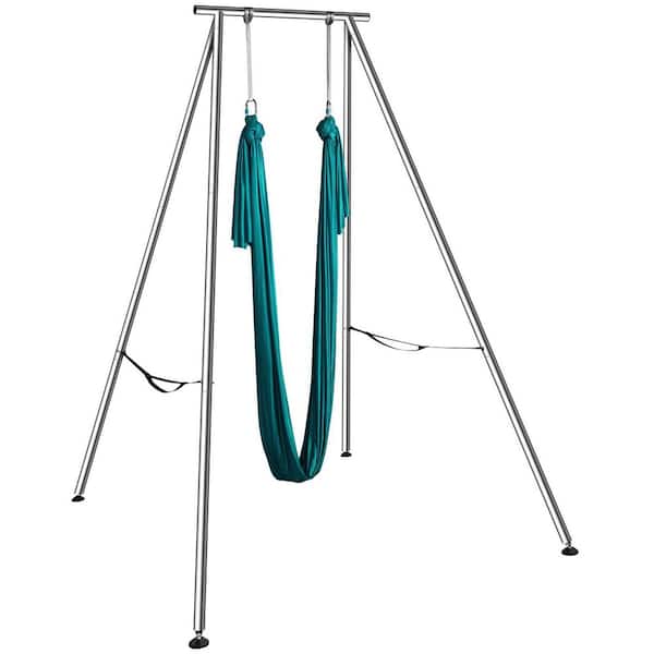 SKYSHALO Aerial Yoga Frame & Yoga Hammock, 9.67 ft. Height Professional Yoga Swing Stand Comes with 6.6 Yards Aerial Hammock