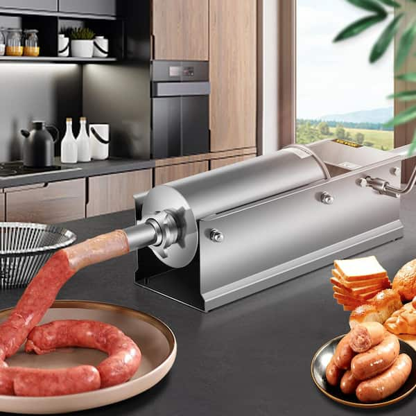 VEVOR Horizontal Sausage Stuffer store Maker 5L/11Lbs Manual Sausage Filler with 4 Fil