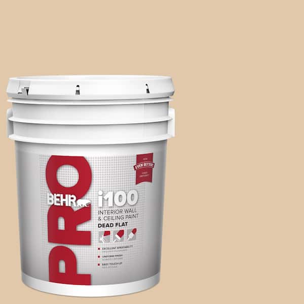 BEHR PRO 5 gal. #MQ2-08 Irish Cream Dead Flat Interior Paint