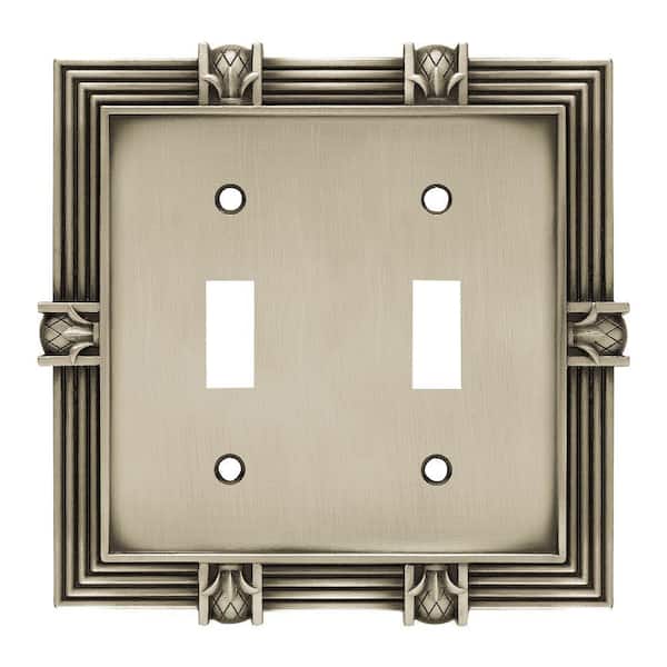 Liberty Pewter 2-Gang Toggle Wall Plate (1-Pack)