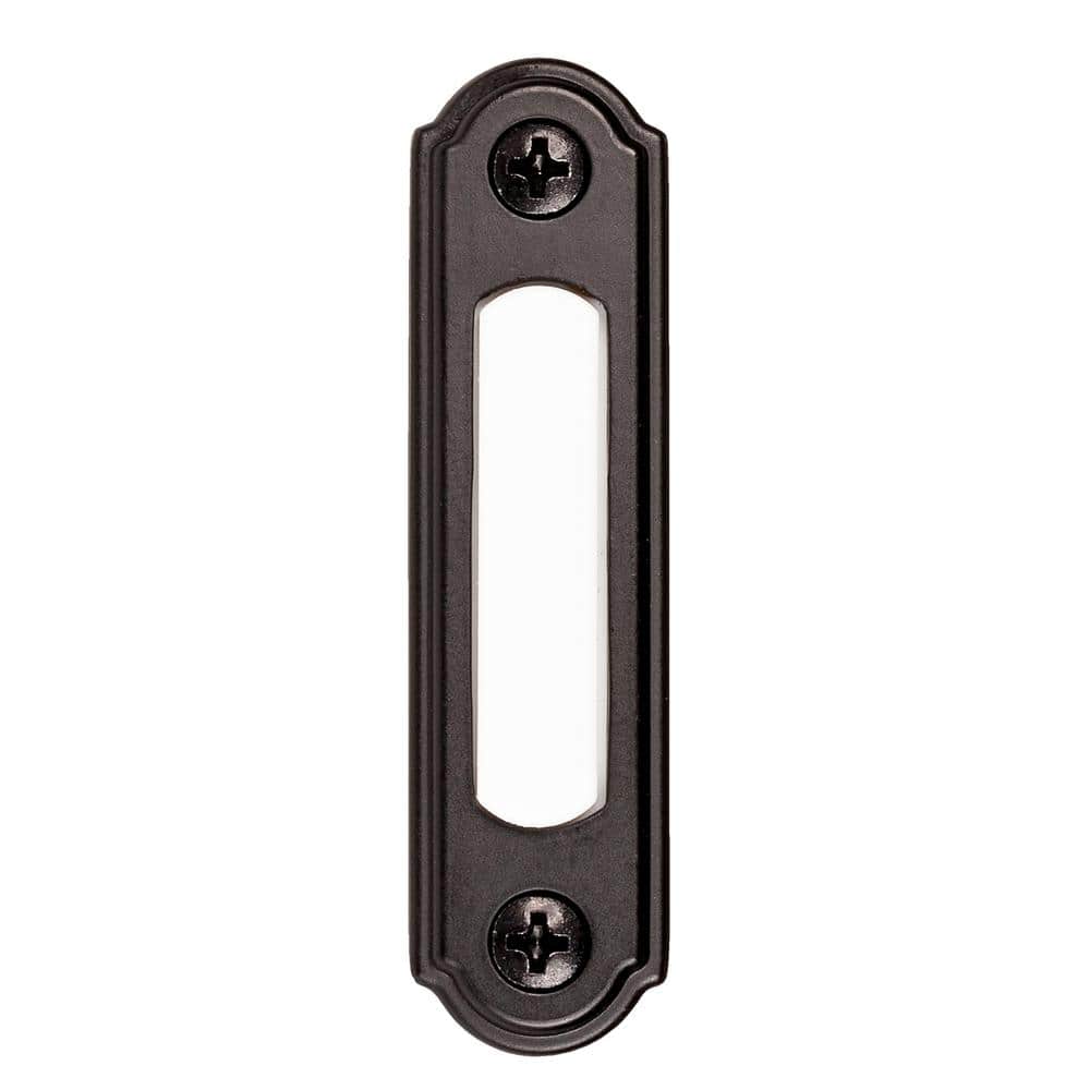 Hampton Bay Wired LED Illuminated Doorbell Push Button, Black HB-560-00 -  The Home Depot