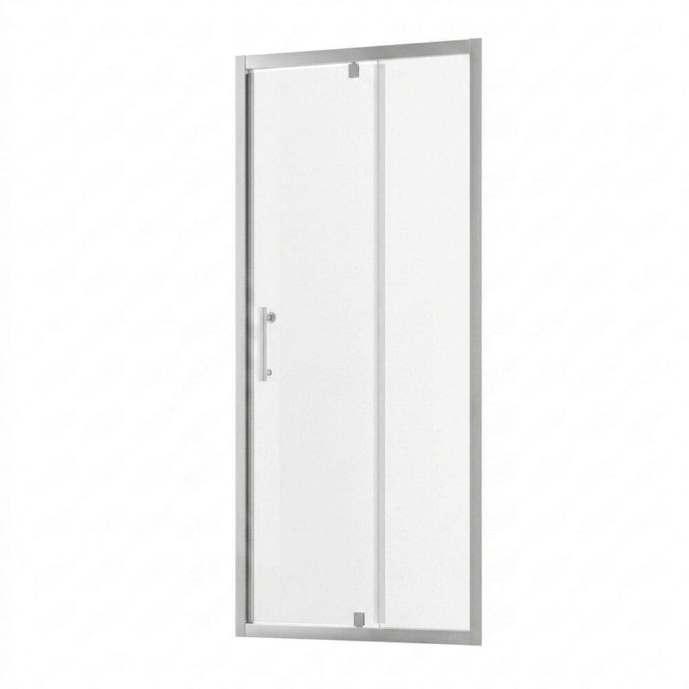 "47-49 in. W x 72 in. H Pivot Framed Shower Door in Brushed Nickel with 1/4"" SGCC Clear Tempered Glass, Reversible" price history on PriceWatchPro