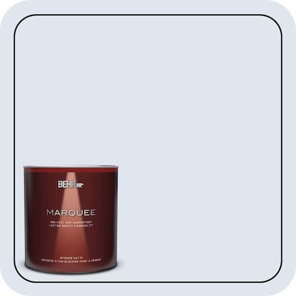 BEHR MARQUEE 1 qt. #590C-1 Morning Haze Matte Interior Paint & Primer