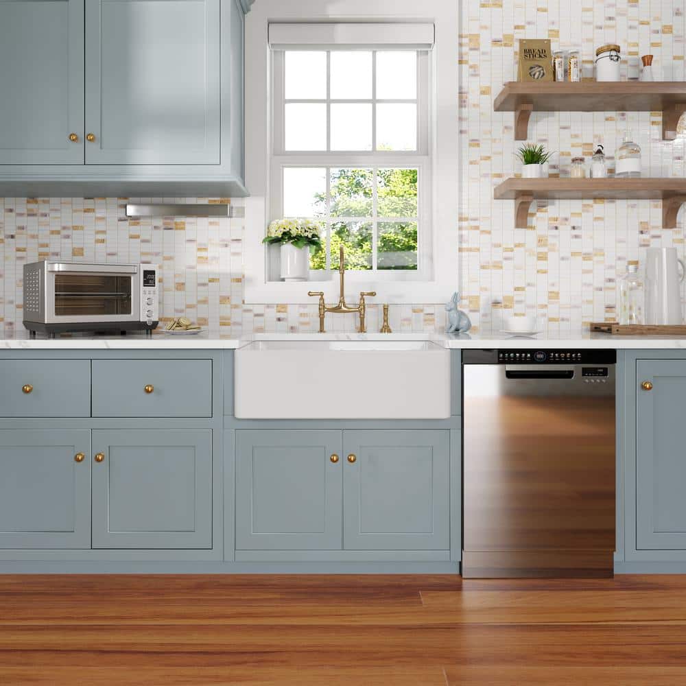 Hadley 30" White Fireclay Farmhouse Kitchen Sink