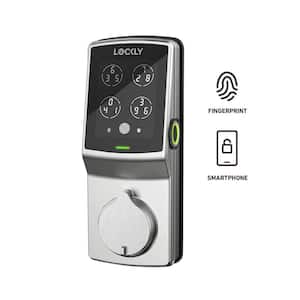 Secure Plus Satin Nickel Deadbolt WiFi Smart Lock with 3D Fingerprint, Touchscreen Keypad, works with Hey Google/Alexa