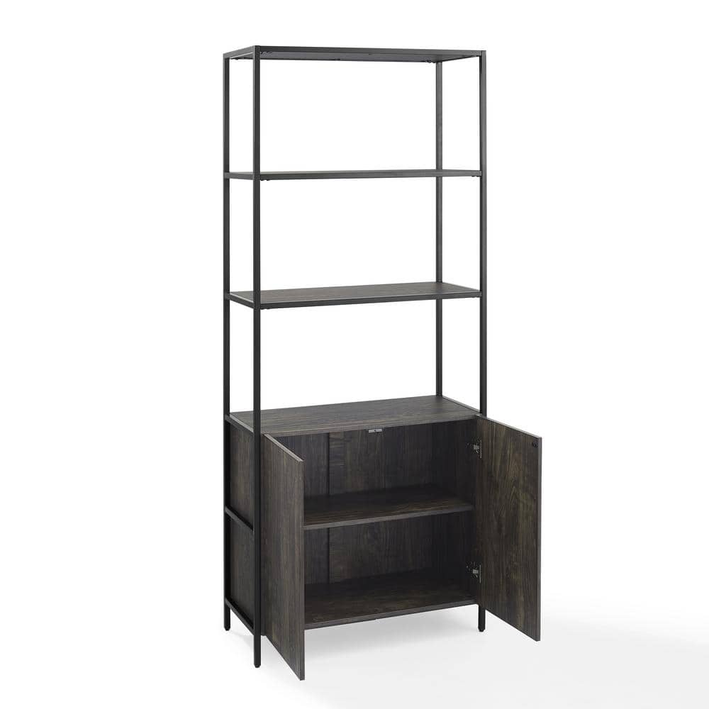 Jacobsen Brown Ash Adjustable Large Etagere Bookcase