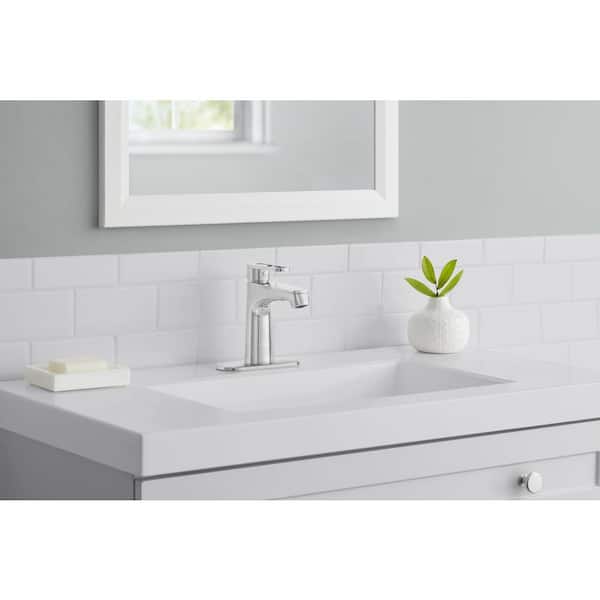 Kendrick Single-Handle Single Hole Bathroom Faucet in Chrome