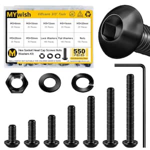 230pcs M2 Stainless Steel SS304 Hex Socket Button Head Screws Bolts and