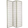 Oriental Furniture 6 ft. Grey Window Pane 3-Panel Room Divider WPSP-3P-Grey