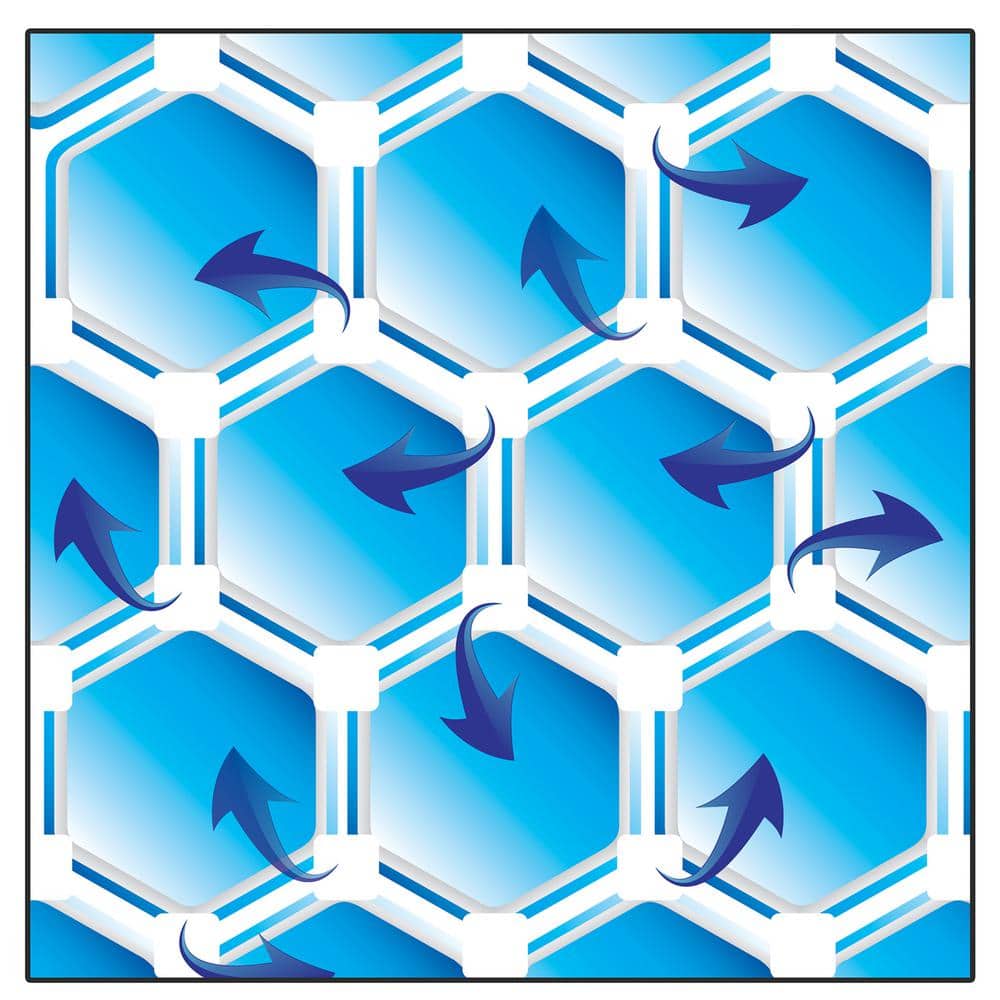 Full White and Blue Gel Memory Foam Mattress with Cooling Air Flow