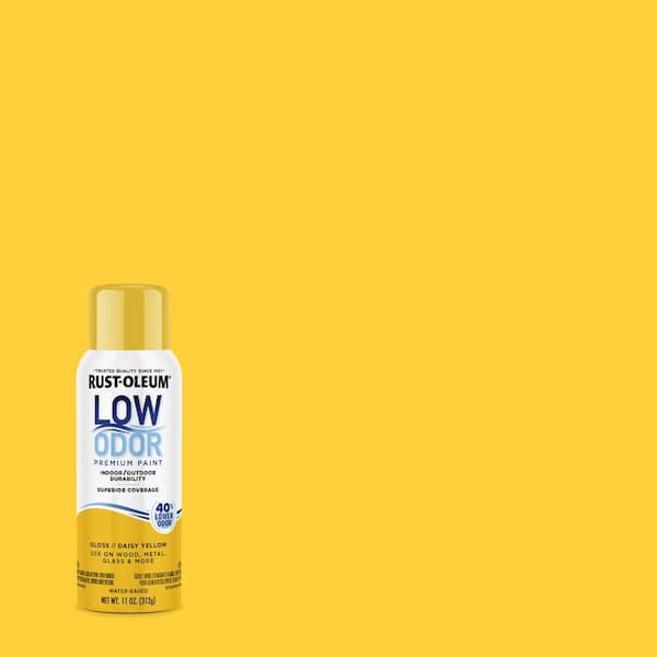 Rust-Oleum Low Odor 11 oz. Gloss Daisy Yellow Low Odor Water-Based Spray