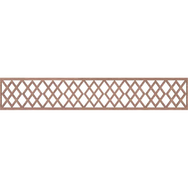 Ekena Millwork Hadley Fretwork 0.25 in. D x 46.625 in. W x 8 in. L Walnut Wood Panel Moulding