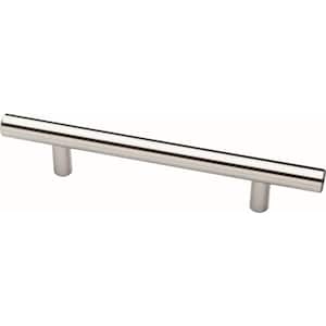 Essentials 5-1/16 in. (128mm) Center-to-Center Satin Nickel Steel Bar Drawer Pull (10-Pack)